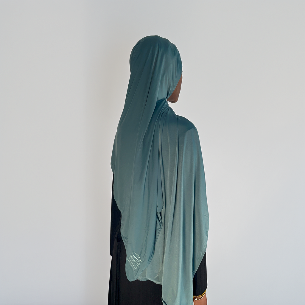 Jersey premium brodé - Turquoise