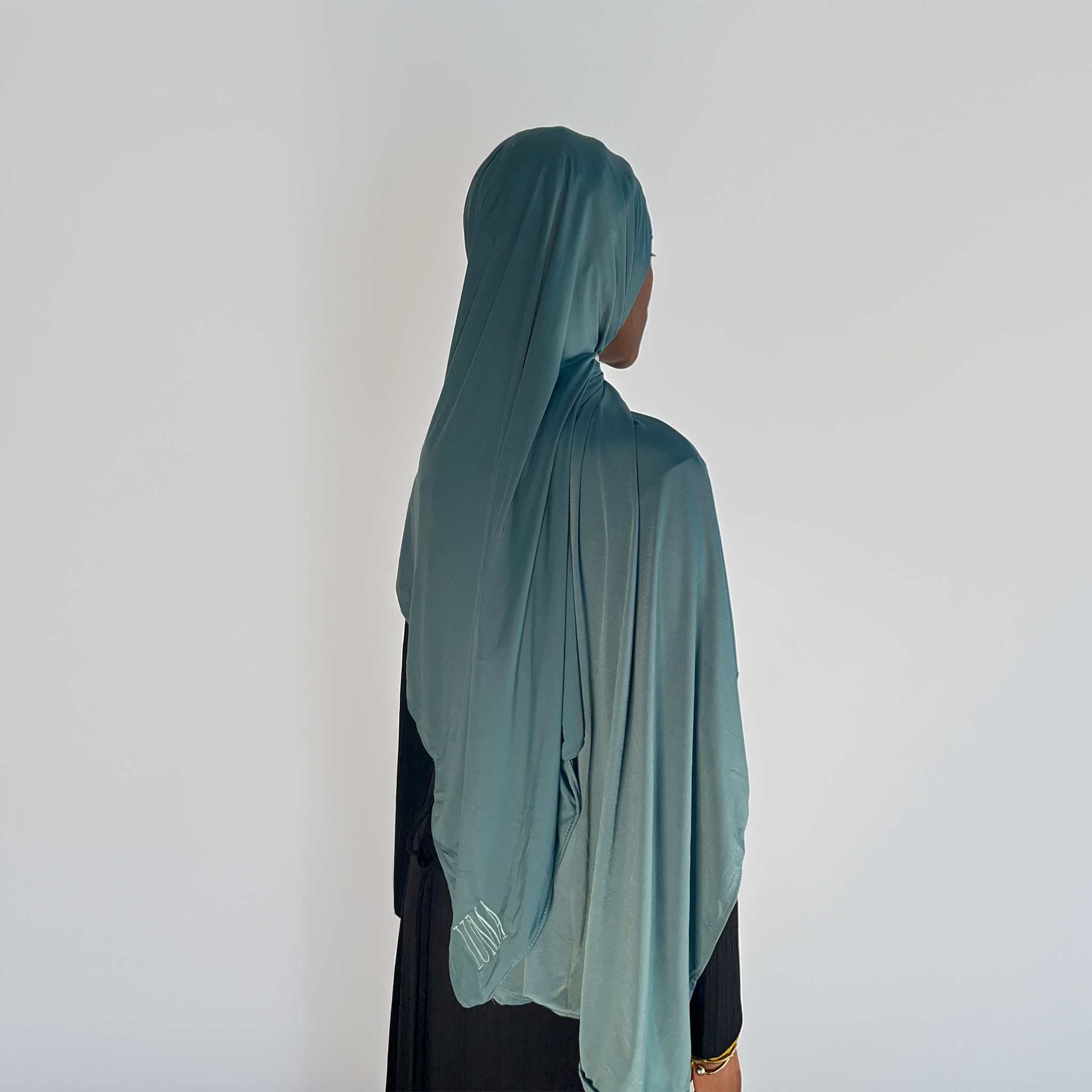Jersey premium brodé - Turquoise