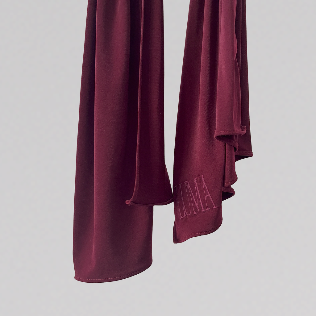 Jersey premium brodé - Rouge bordeaux