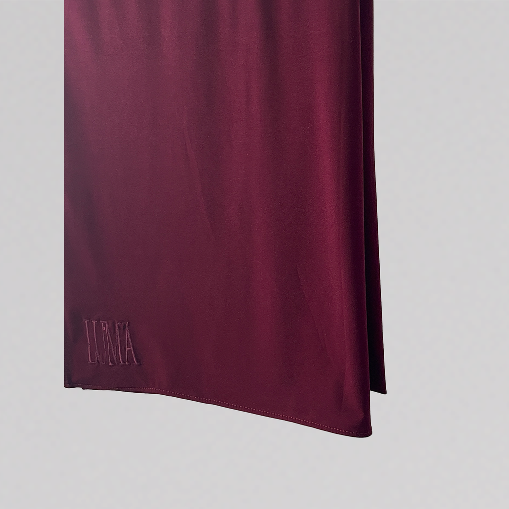 Jersey premium brodé - Rouge bordeaux